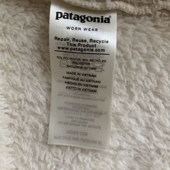 Patagonia‎ Women’s Los Gatos 1/4 Zip Fleece white cream size large - Picture 5 of 8